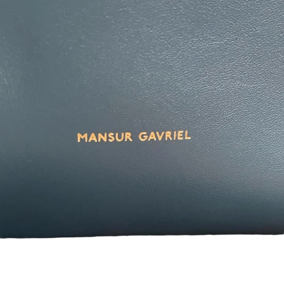 NWT Mansur Gavriel *MIDNIGHT BLUE* Mini Calf Leather Bucket Bag - Picture 11 of 13